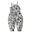 thumbnail image 1 of Baby Rompers Girl Elegant Cartoon Sleeveless Square Neck Girls Loose Floral Strap Harem Jumpsuit Outdoor Casual Outfit, 1 of 9