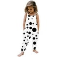 thumbnail image 1 of Baby Rompers Girl Girls Sleeveless Suspenders Romper Jumpsuits Girls Jumpsuit White 12-18 Months, 1 of 4