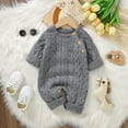 thumbnail image 1 of Baby Rompers Long Sleeve Knit Newborn Boys Girls Jumpsuits Autumn Winter Infant Outerwear Playsuits 0-18m Toddler Outfit Clothes, 1 of 5