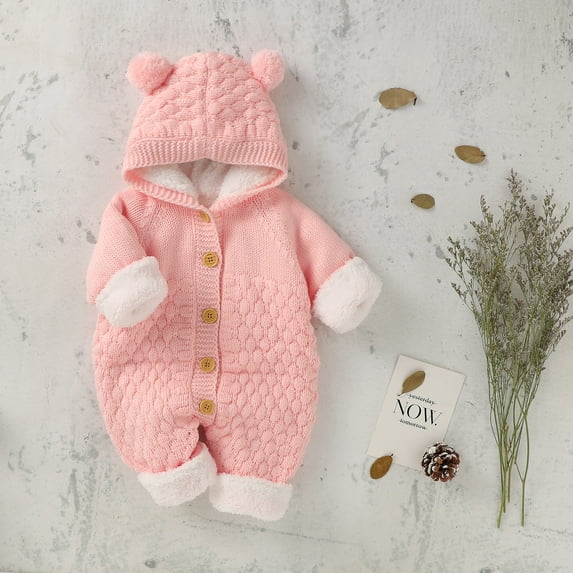 Baby Rompers Long Sleeve Winter Warm Knitted Infant Kids Boys Girls Jumpsuits Toddler Sweaters Outfits Autumn Children's Clothes