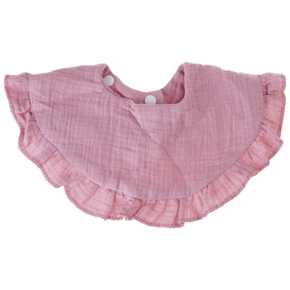 Baby Ruffle Bib Feeding Bib Saliva Towel Bandana Burp Cloths Soft Cotton Bib Infant Unisex Color Round Bib
