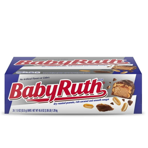 Baby Ruth Chocolate Candy Bar 2.1oz (Box of 24)