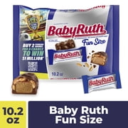 Baby Ruth Candy Bars with Caramel, Roasted Peanuts, and Nougat, Fun Size Candy Bars in Bag, 10.2 oz