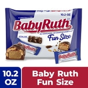 Baby Ruth Candy Bars with Caramel, Roasted Peanuts, and Nougat, Fun Size Candy Bars in Bag, 10.2 oz