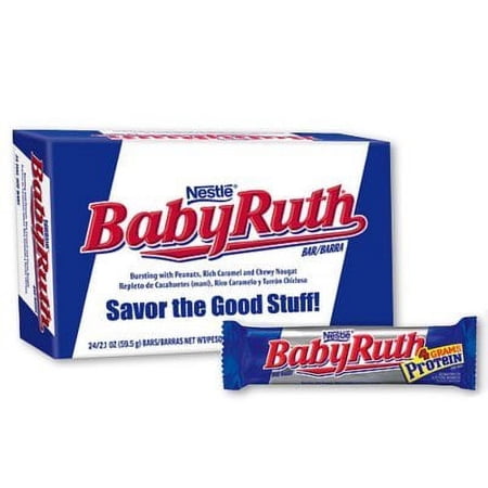 Baby Ruth Milk Chocolate Candy Bars, 2.1 Ounce Bar - Pack of 24