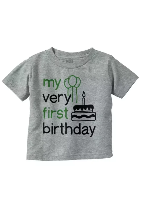Baby'S Babys First 1St Birthday Gift Ideas Toddler T Shirt TODDLER SHORT SLEEVE TEE BELLA CANVAS 3001T