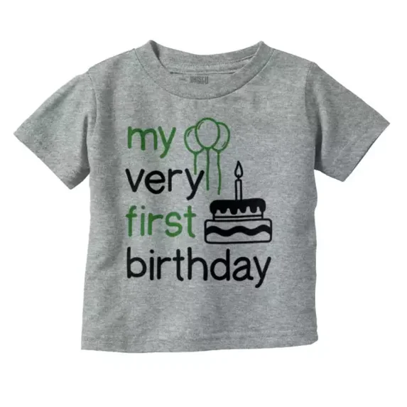 Baby'S Babys First 1St Birthday Gift Ideas Toddler T Shirt TODDLER SHORT SLEEVE TEE BELLA CANVAS 3001T