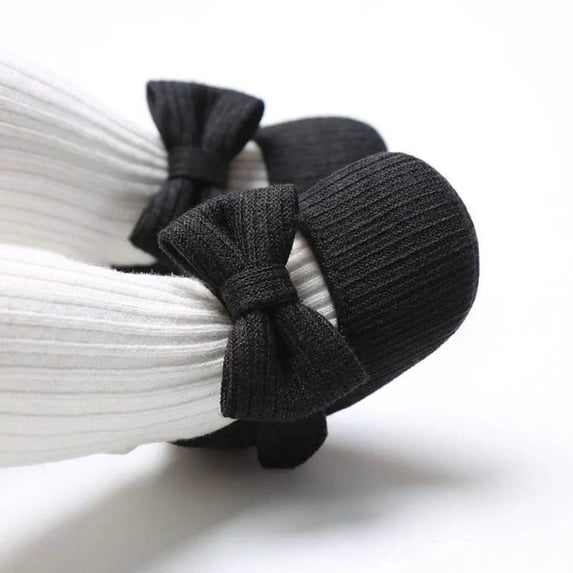 Baby'S First Walking Shoes Summer New Baby Cute Knitted Bow Wool Shoes Non-Slip Baby Walking Shoes Baby Barefoot Shoes