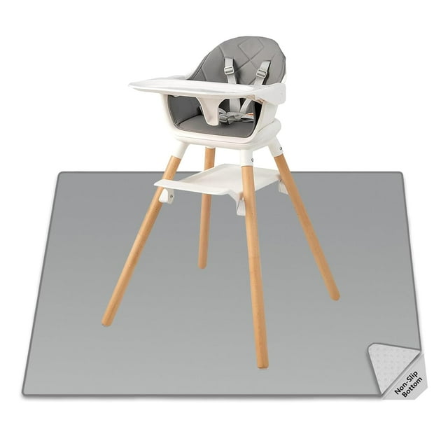 Baby Safe Splat Mat for Under High Chair 51x51 Large AntiSlip Splash Spill Mat Waterproof