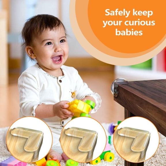 Baby Safety Corner Protectors 8PCS Table Edge Guards Anti Collision Cushion Silicone PVC Furniture Corner Protector Transparent Adhesive Desk Safety Guards for Home Child Protection
