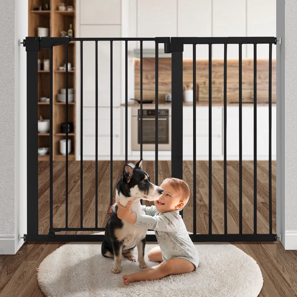 Baby Safety Gate, 36" Extra Tall, 29.5-48.8" Wide Baby Gate for Stairs and Doorway, Gate for 6 to 36 Months Old ,Black