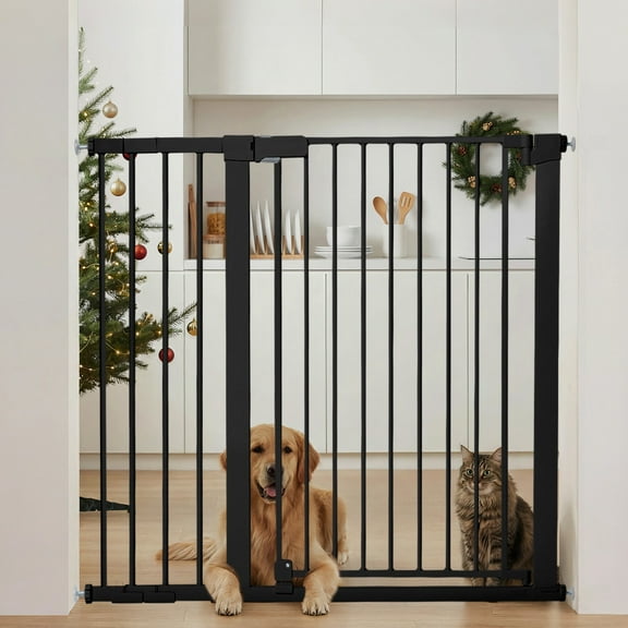 Baby Safety Gate, 36" Tall, 29.5-43.3" for Stairs and Doorway, Pet Gate for Ages 6 to 36 Months,Black