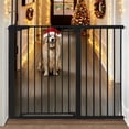thumbnail image 1 of Pet Safety Gate, 36" Tall, 29.5-48.8" for Stairs and Doorway,Pressure Mount Gate for Ages 6 to 36 Months,Black, 1 of 7