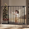 thumbnail image 1 of Baby Safety Gate, Dog Gates for Top Stairs Doorway, 29.5''- 40.5''Wide Pressure Mount, Black, 1 of 11