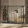 thumbnail image 1 of Baby Safety Gate, Baby Gates for Top Stairs Doorway, 29.5''- 40.5''Wide Pressure Mount, Black, 1 of 11