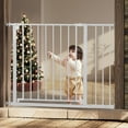 thumbnail image 1 of Baby Safety Gate, Baby Gates for Top Stairs Doorway, 29.5''- 40.5''Wide Pressure Mount, White, 1 of 10