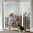 thumbnail image 1 of Baby Safety Gate, Caveen 36" Tall, 29.5-40.6" for Stairs and Doorway,Pressure Mount Baby Gate for Ages 6 to 36 Months, White, 1 of 8