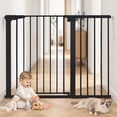 thumbnail image 1 of Baby Safety Gate, Caveen Extra Tall 36'', 29.5-46'' Wide Baby Gate Stairway and Hallway, for Ages 6 to 36 Months, Black, 1 of 9