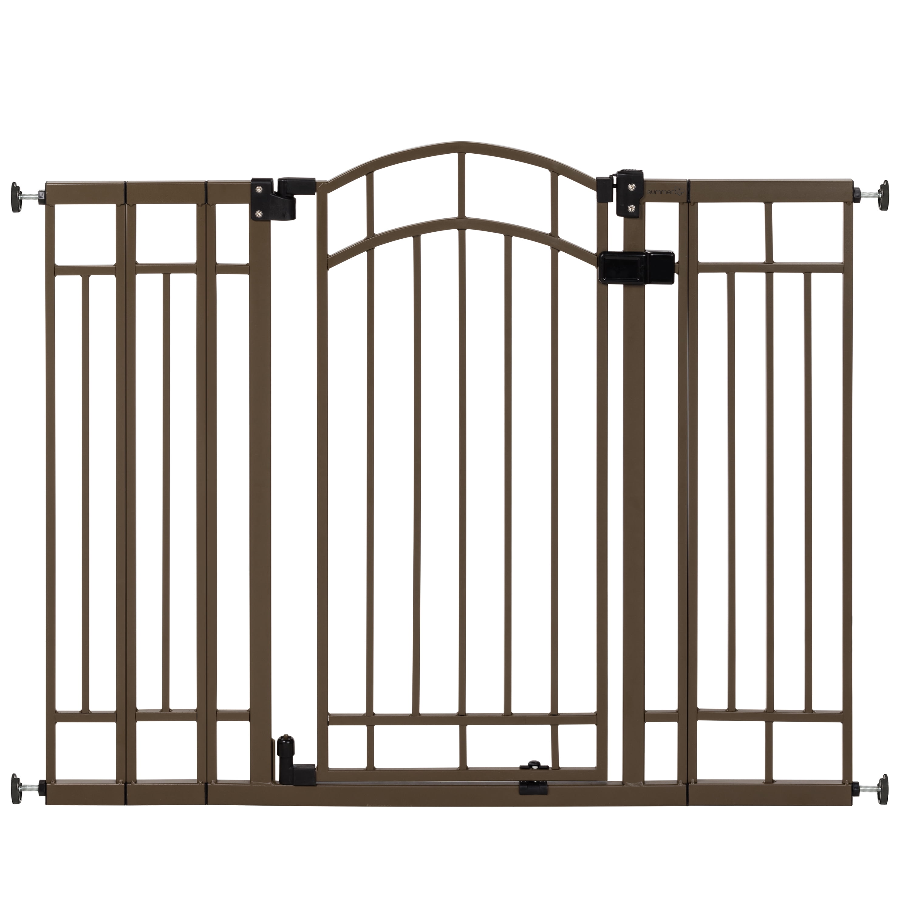 Bronze Extra Tall Metal Walk-Thru Baby and Pet Gate