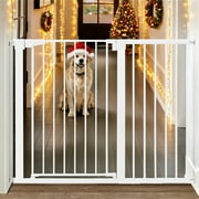 Baby Safety Gate, Extra Tall 36 inch ,Wide 29.5"to 48.8" Baby Gate for Stairs and Doorway,Gate for Ages 6 to 36 Months,White