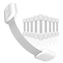 Baby Safety Locks Multi-Purpose Adjustable Straps, White, 10 Piece
