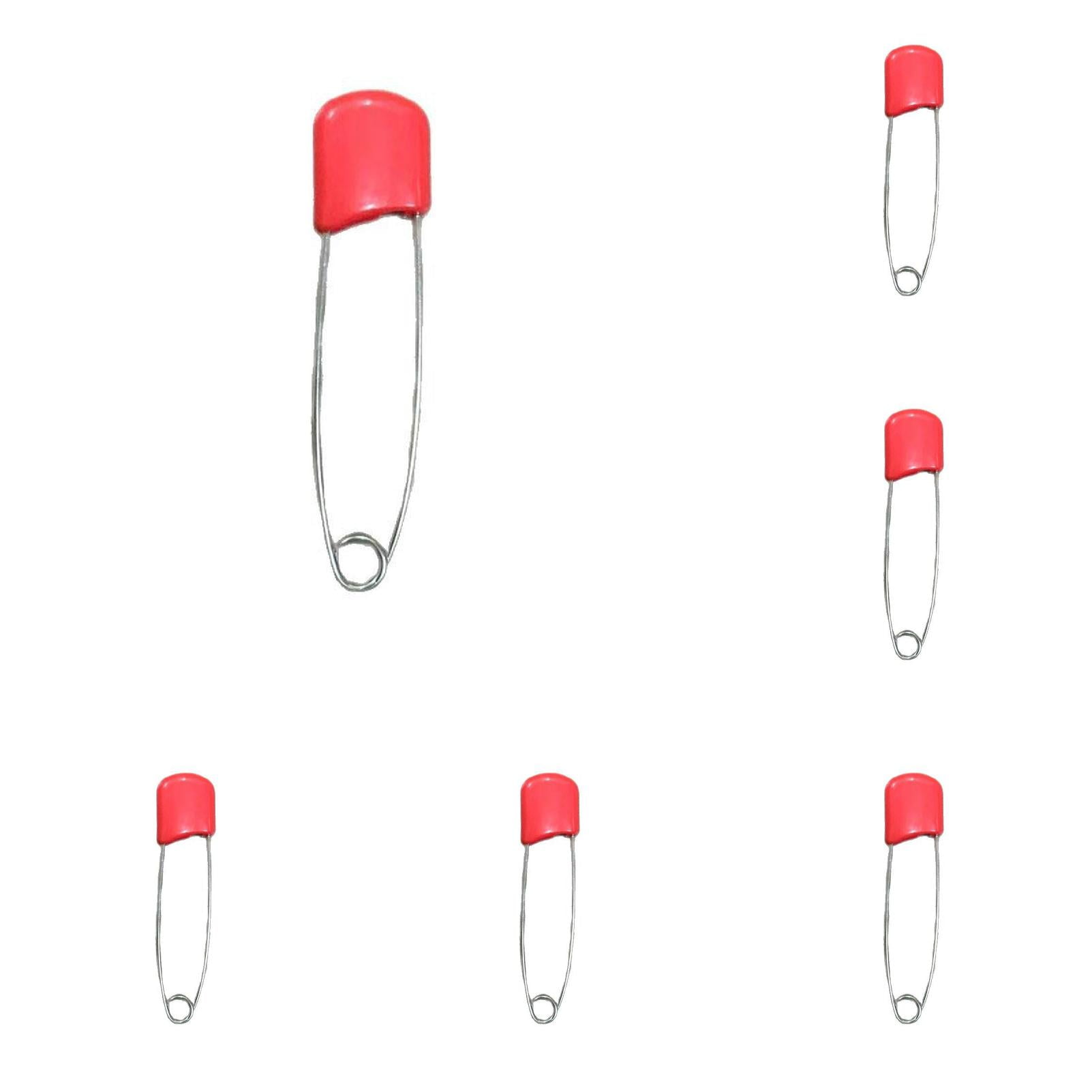 Baby Safety Pins - 1 Pc, Stainless Steel with Plastic Head, Locking ...