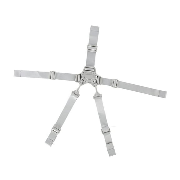 Baby Safety Strap Belt, High Chair Straps 5 Point Harness Baby Safety Strap Belt with Buckle for Stroller Pushchair (Gray Button 5 Point Strap)