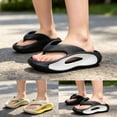 thumbnail image 1 of Baby Sandals Boys Lightweight Open Toe Breathable Summer Flip Flops Beach Sandals Slippers for Kids Black 5.5-6 Years, 1 of 8