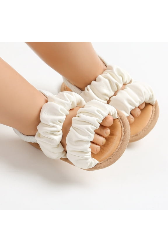 Baby Sandals For Soft Sole Summer Cloud Design Casual Walking Shoes For Boys Girls 0-18 Months Breathable Lightweight First Shoes, 0-6 Months, White