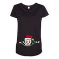 thumbnail image 1 of Baby Santa Christmas Zipper Cute Pregnant Expecting Mom Maternity DT T-Shirt Tee, 1 of 2