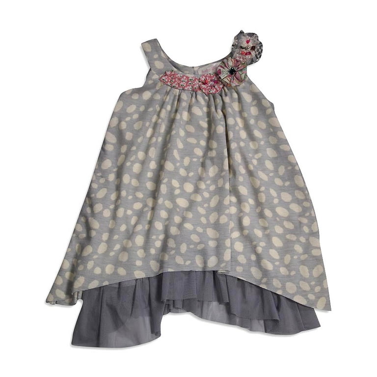 Baby Sara Infant Baby Girls Dresses 5 Styles Colors Assorted Fabrics 30658 18Months grey