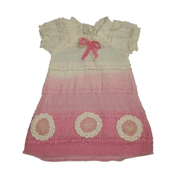 Baby Sara Infant Baby Girls Dresses - 5 Styles Colors Assorted Fabrics 32258-24Months (pink dip dyed)