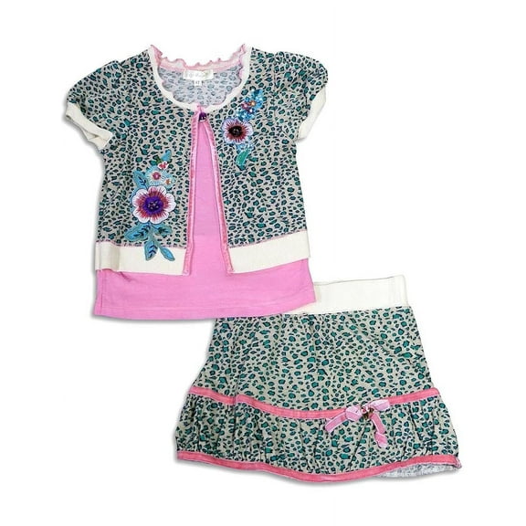 Baby Sara Infant Girls Short Sleeve and Sleeveless Skirt Sets, Elegant & Playful
