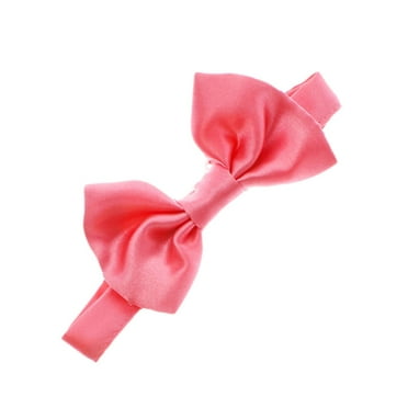 Baby Satin Adjustable Pre-Tied Bow Tie - Coral Pink