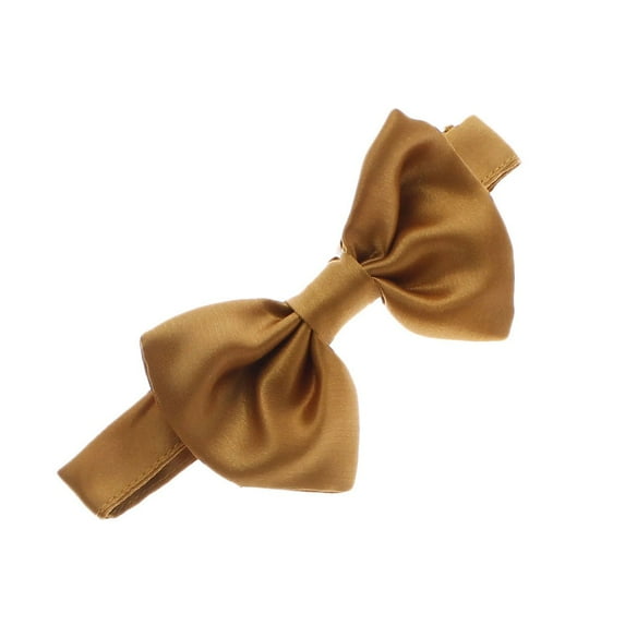 Baby Satin Adjustable Pre-Tied Bow Tie - Old Gold