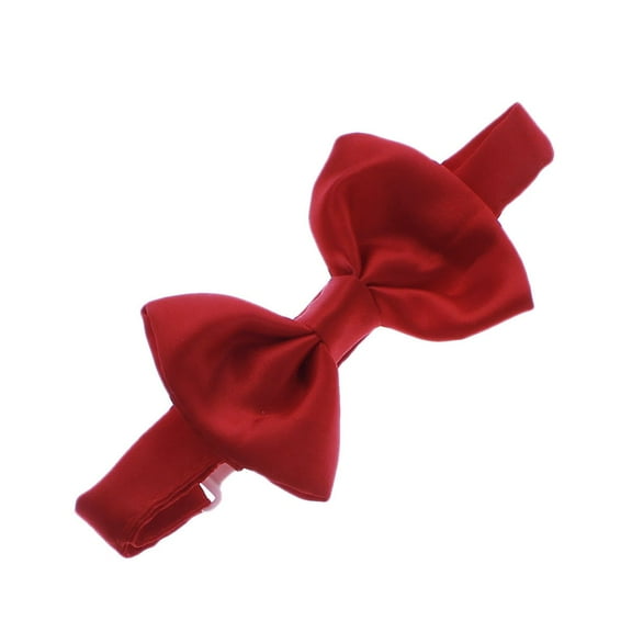 Baby Satin Adjustable Pre-Tied Bow Tie - Red