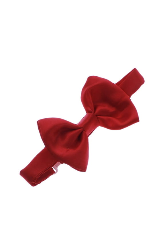 Baby Satin Adjustable Pre-Tied Bow Tie - Red
