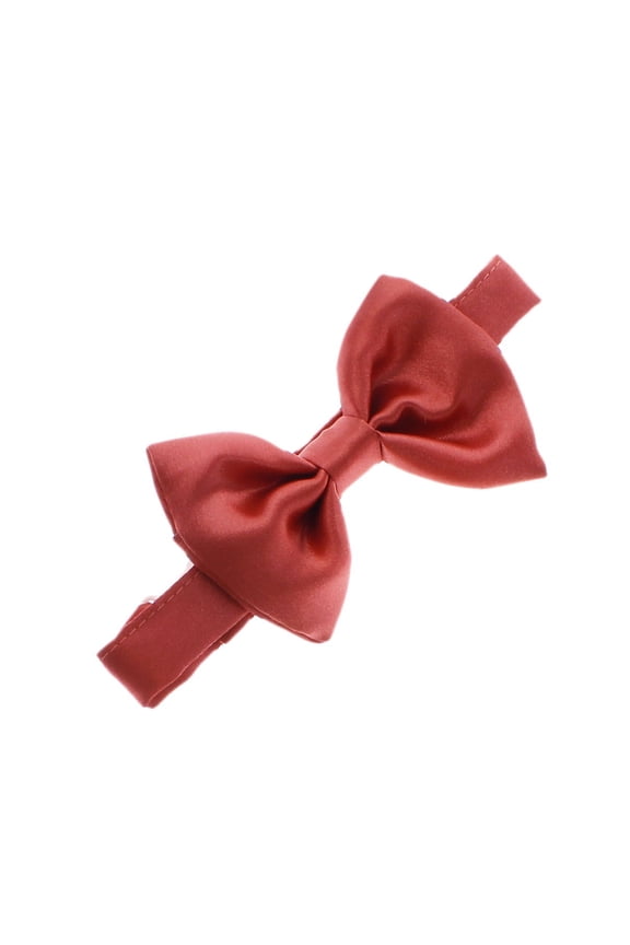 Baby Satin Adjustable Pre-Tied Bow Tie - Rust