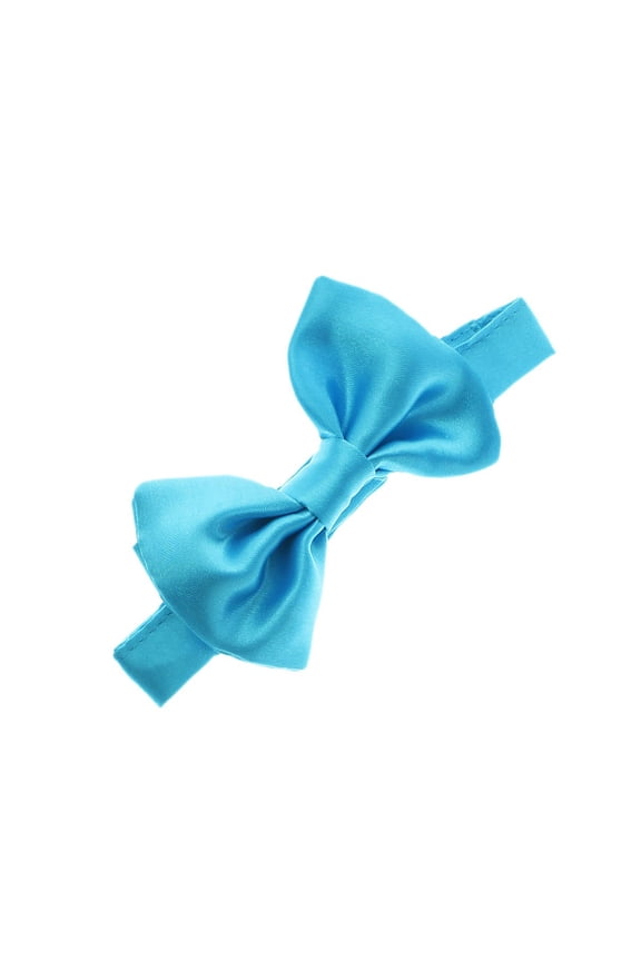 Baby Satin Adjustable Pre-Tied Bow Tie - Turquoise