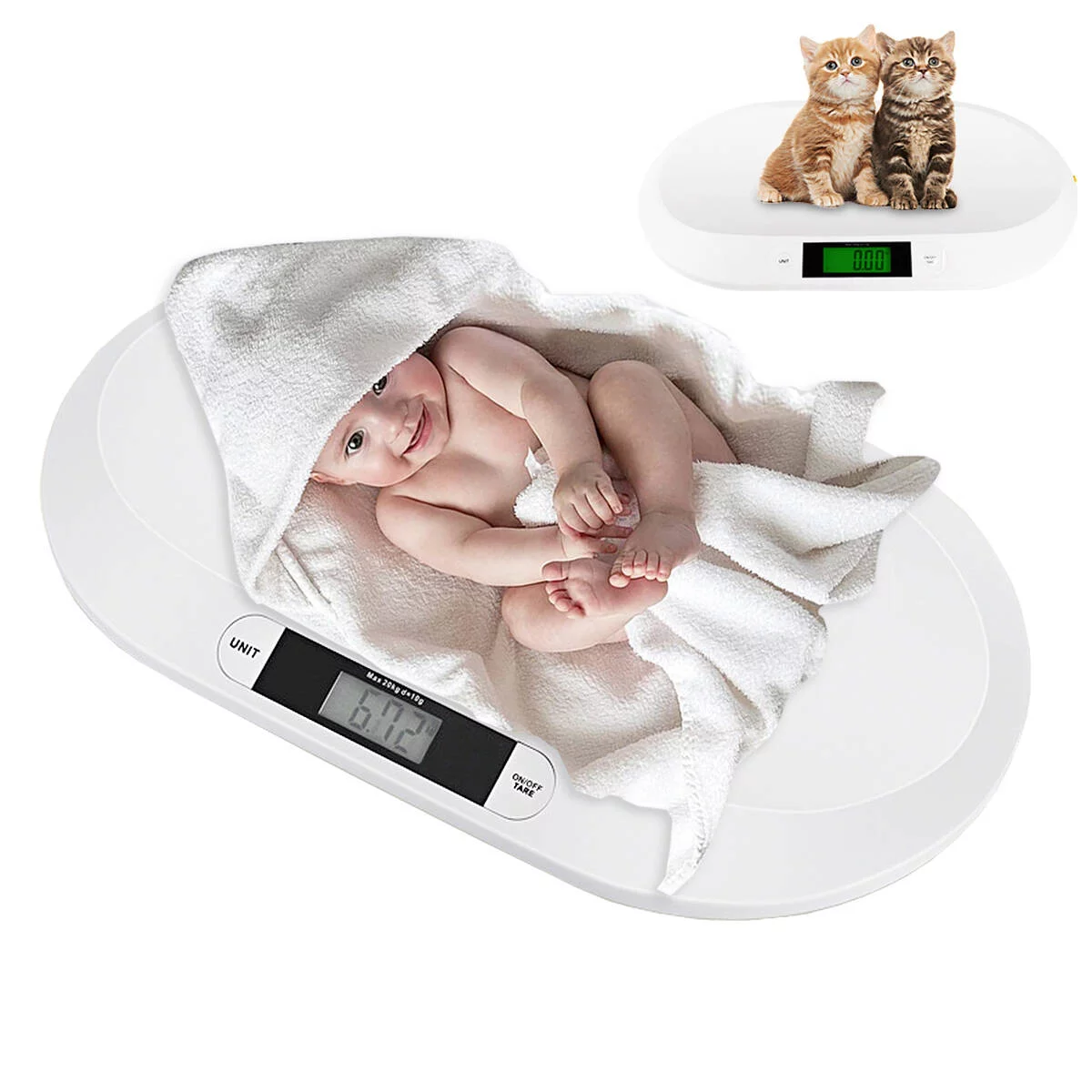 NUTRI FIT Digital Baby Scale Pet Scale Max 25kg/55lb Accurate Body