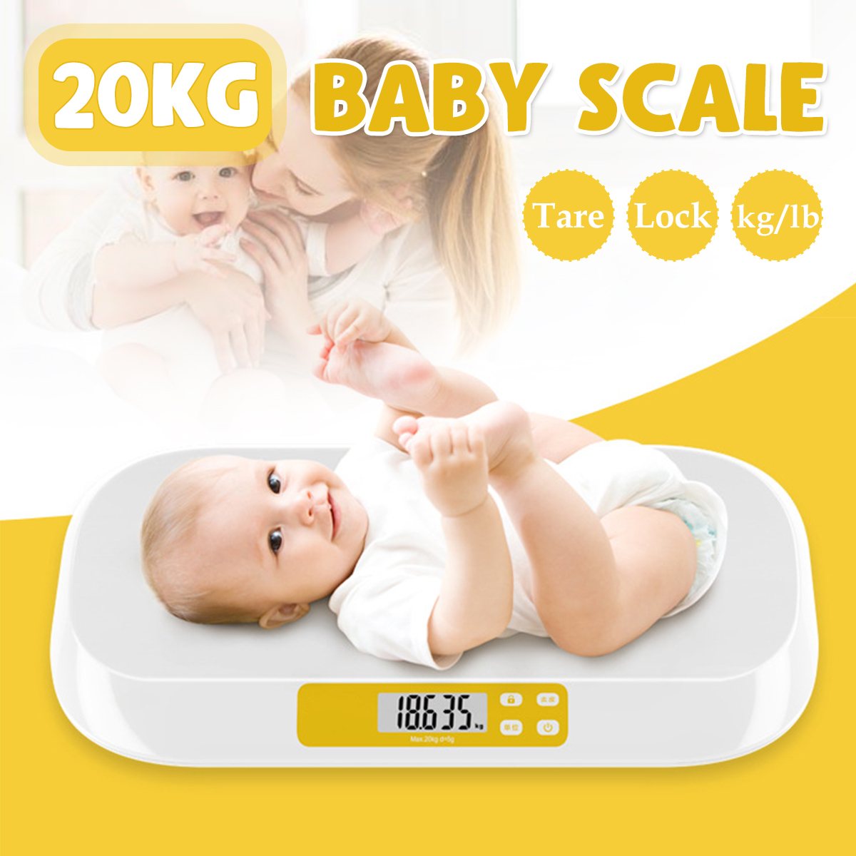 Baby Scale Toddler Scale Pet Scale Kitchen Scale Electronic Scales Digital Scales for Home & Kitchen - image 1 of 7