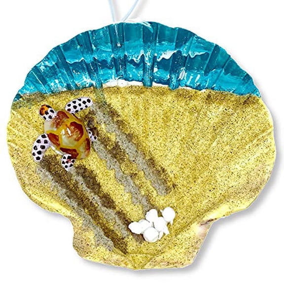 Baby Sea Turtle Eggs Beach Ornament, Handmade