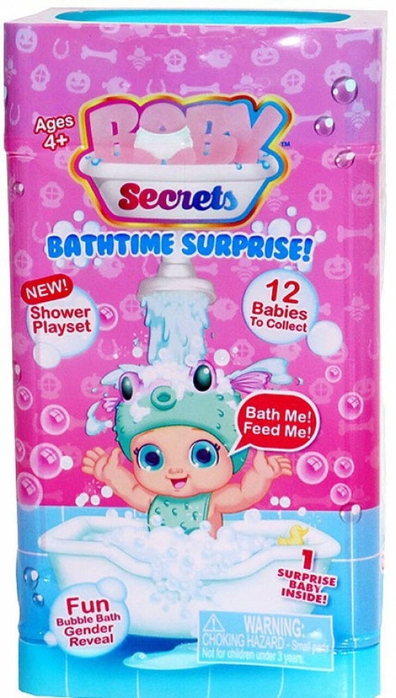 Baby Secrets Bathtime Surprise Mystery Pack – Color-Change Bath Reveal Baby Doll with Shower Capsule & Accessories