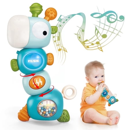 Baby Toys for 6-12 Months, Rattle Sensory Toy, Fine Motor Skill Toys for 1 Year Old Boy Girl Gifts