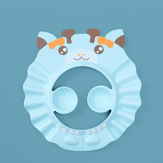 Baby Shampoo Cap for Infants – Water & Eye Protection, Soft & Flexible Design for Fun Bathing Experience Blue