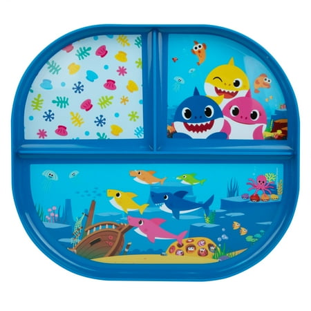 Baby Shark 2-Sided Plate - Dishwasher Safe Toddler Plate