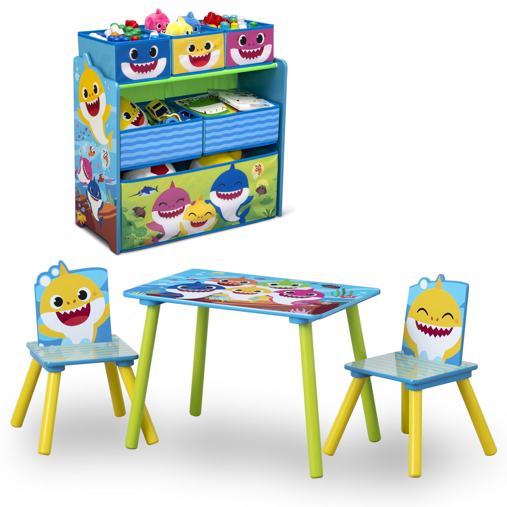 Baby Shark 4-Piece Playroom Solution by Delta Children – Set