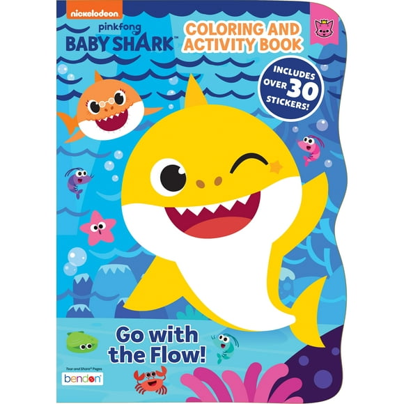 Baby Shark 64-Page Coloring and Activity Book with Stickers, Paperback by Bendon