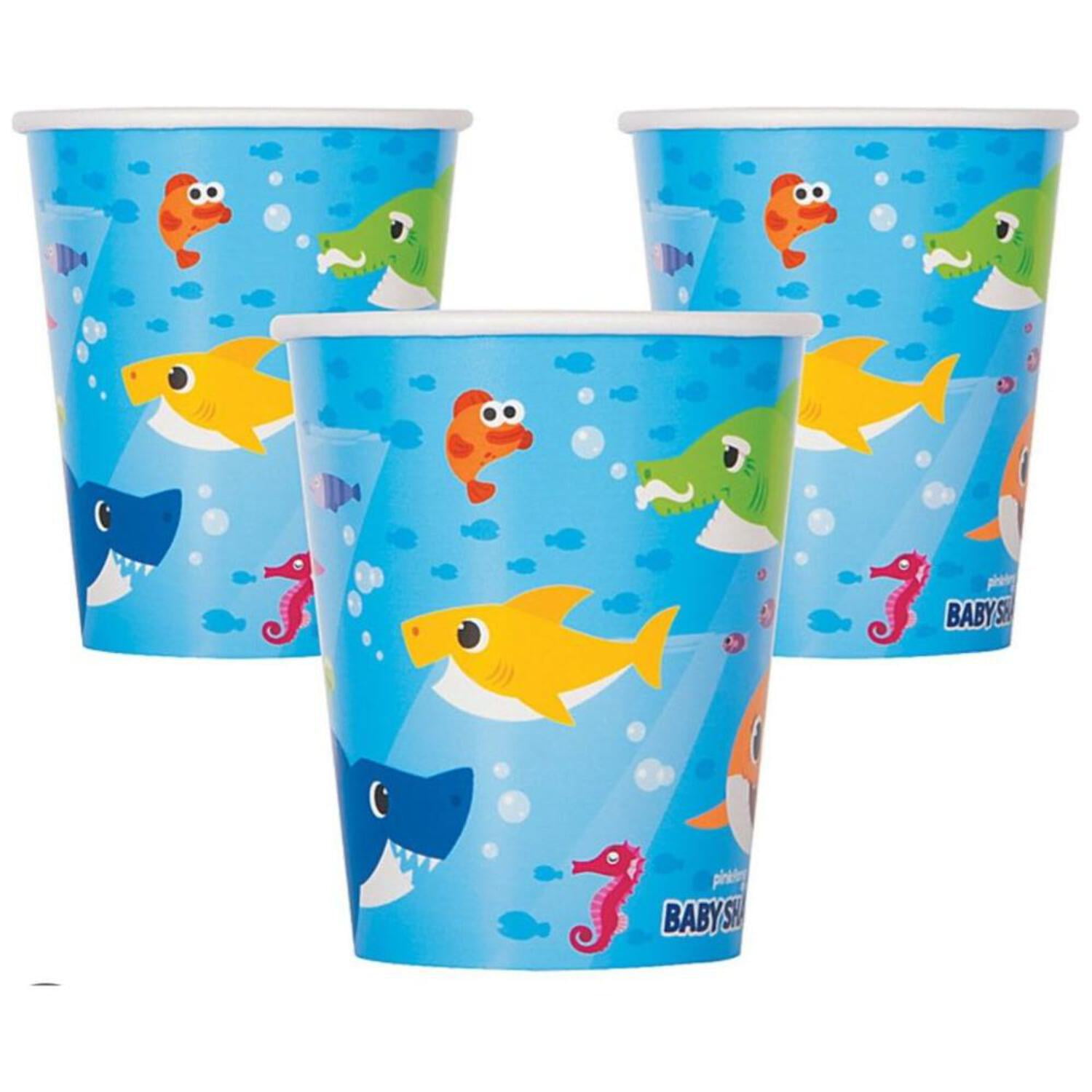 UNIQUE INDUSTRIES Baby Shark 9 oz Paper Cups 8 Per Package