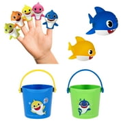 Baby Shark 9pc Bath Toy Value Set, Unisex Toddler Bath Toy Set